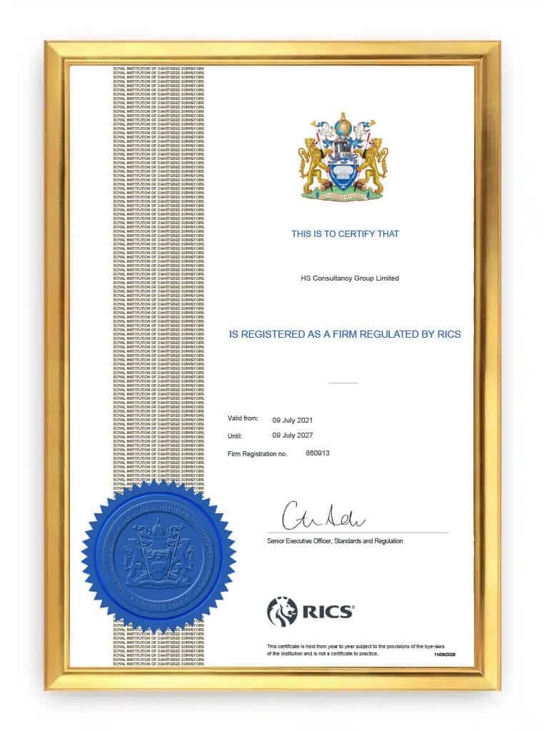 RICS Registration Certificate
